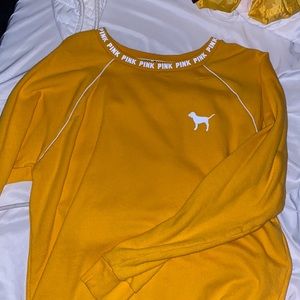 Yellow Victoria Secret Crew Neck